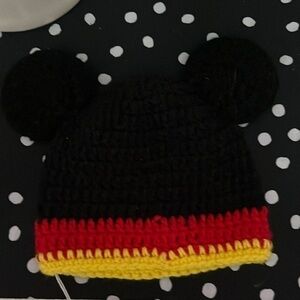 Mickey inspired children crochet hat